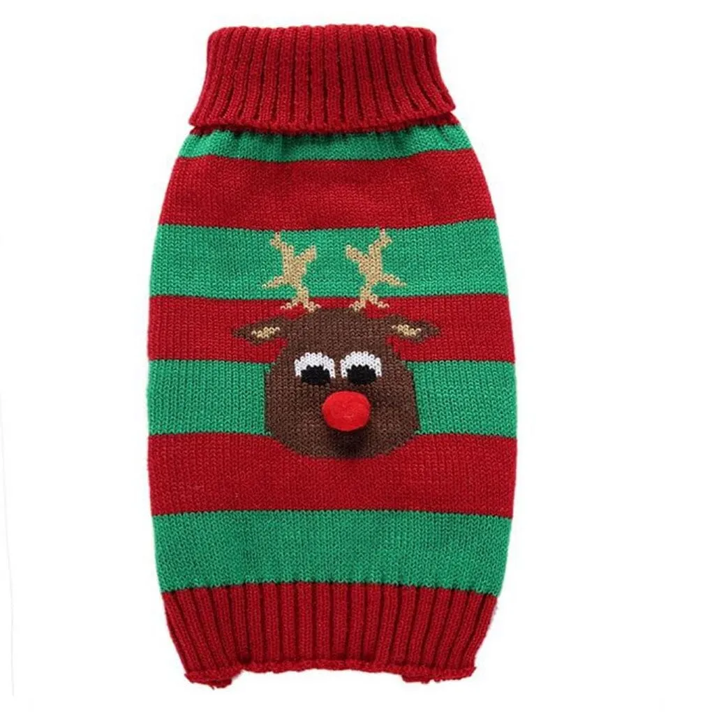 Striped Nosey Deer Sweater