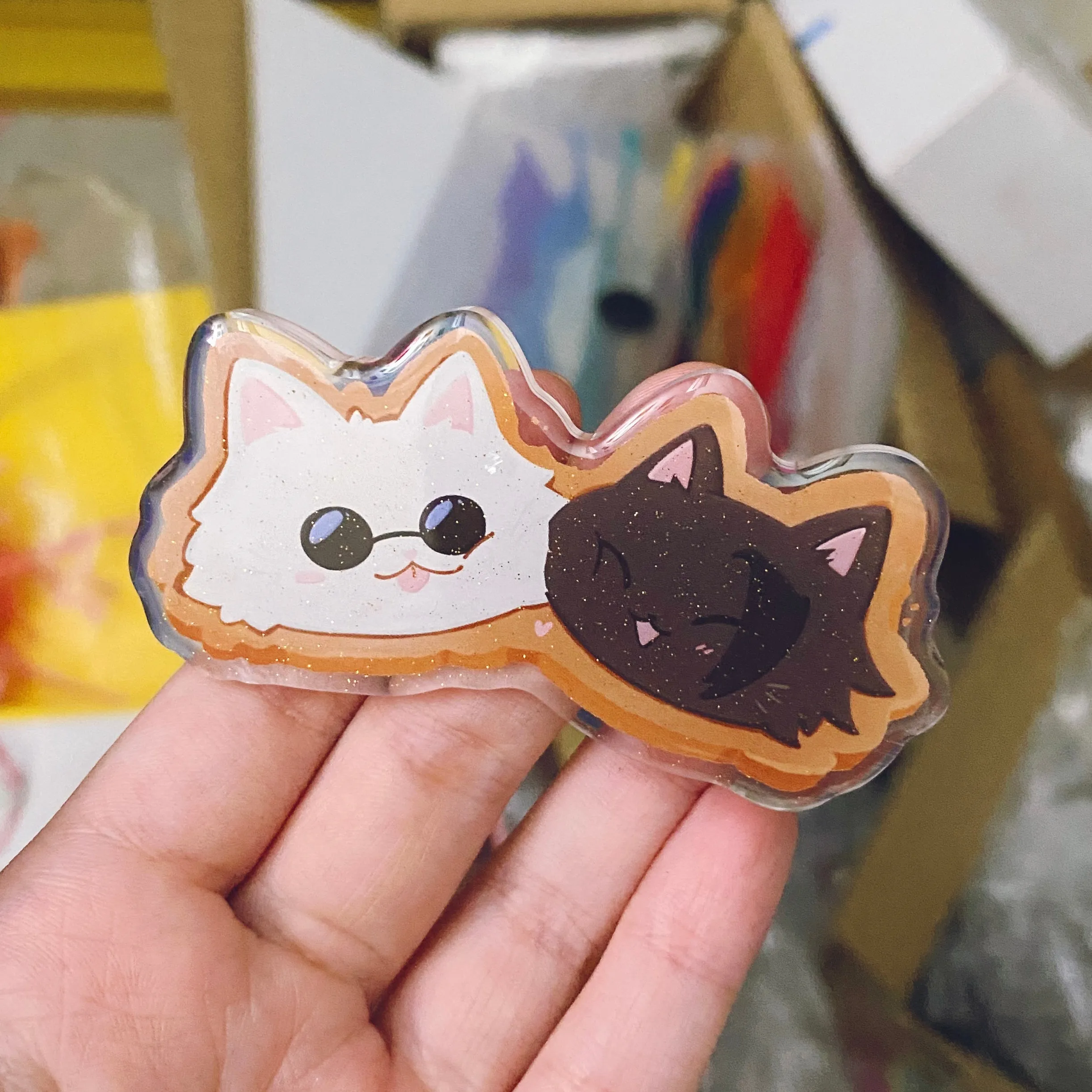 Stsg kitti cookie acrylic pin