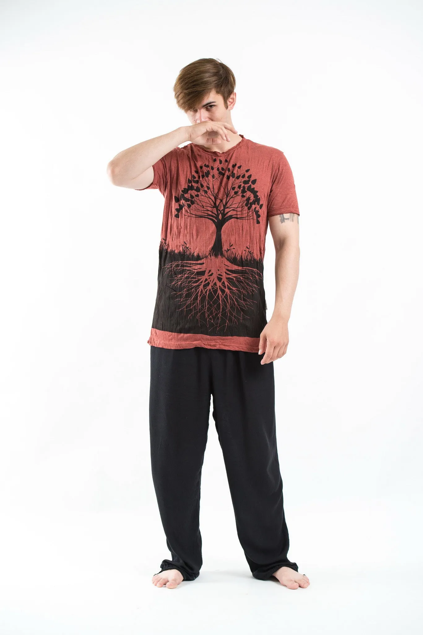 Sure Design Men's Tree Of Life T-Shirt Brick