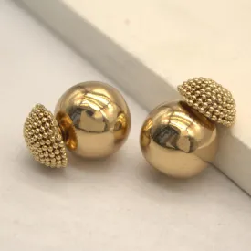 TFC 24K Gold Bold Bead Multi- Way Festive Stud Earrings