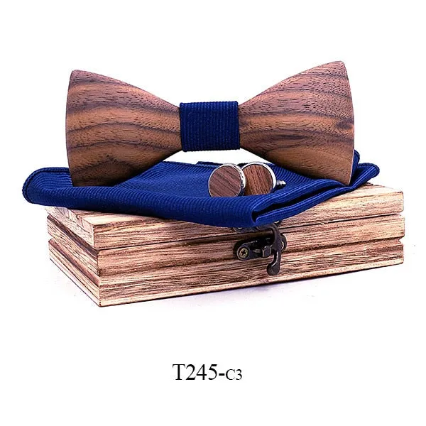 Theodore Wooden Bow Tie Set