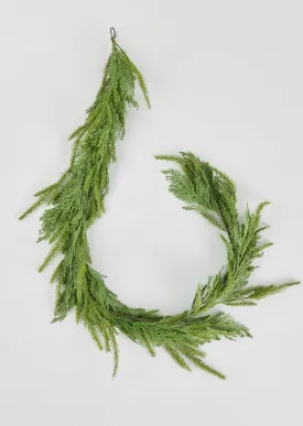 UV Treated Indoor/Covered Outdoor Faux Cedar Pine Garland - 48"