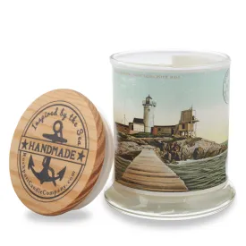 Vintage Postcard Candle - Eastern Point Light